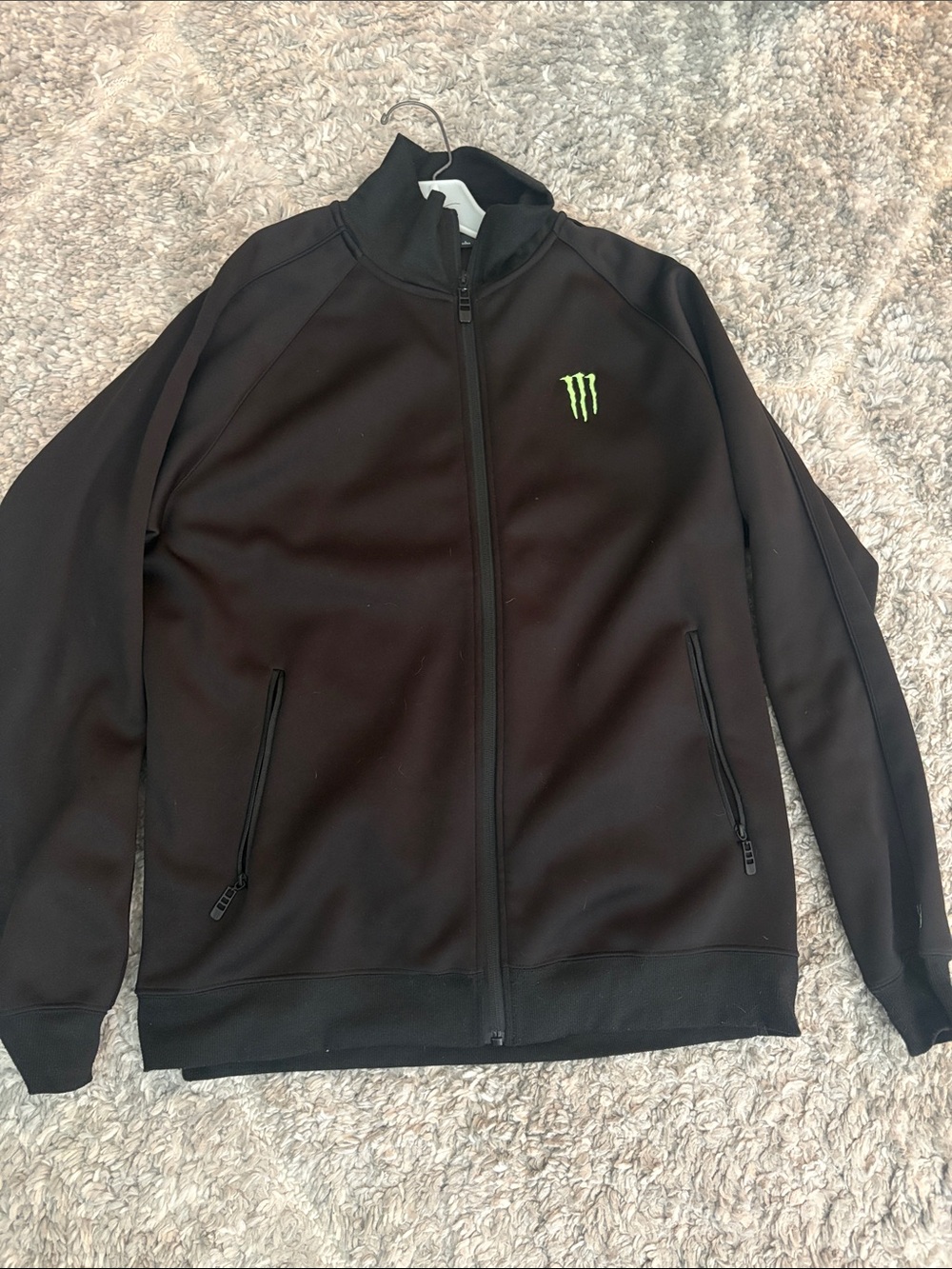 Men's Black Performance Full-Zip Jacket, L, NWOT